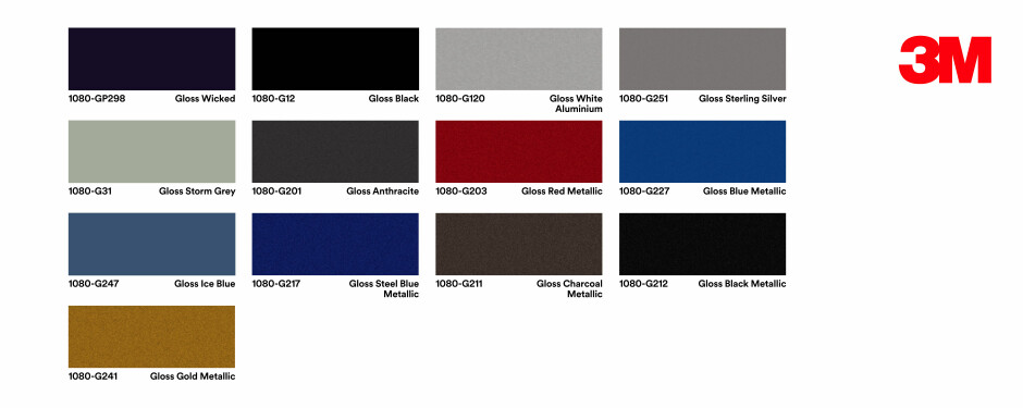 Complete Vehicle Wrap Colour Range