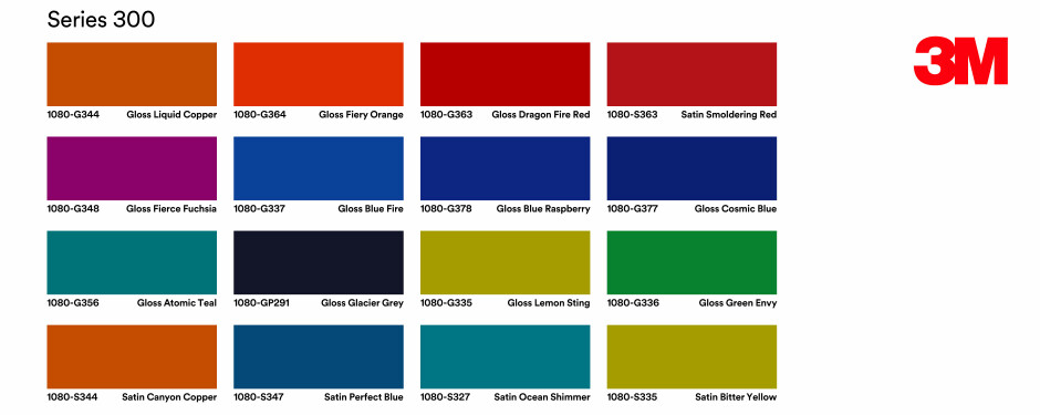 Complete Vehicle Wrap Colour Range