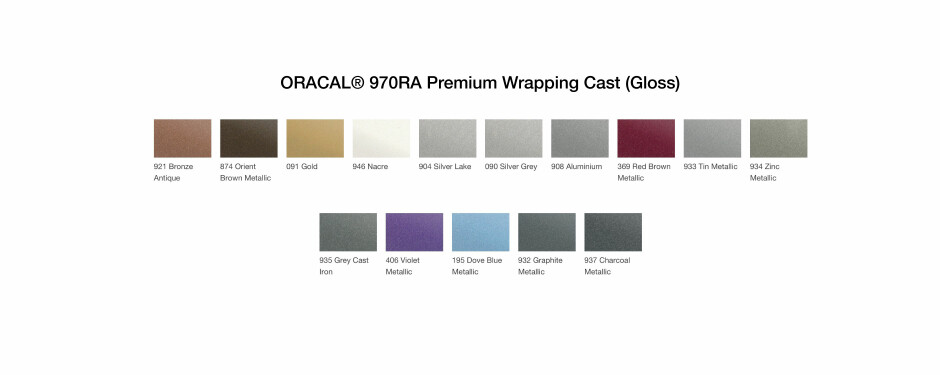Complete Vehicle Wrap Colour Range
