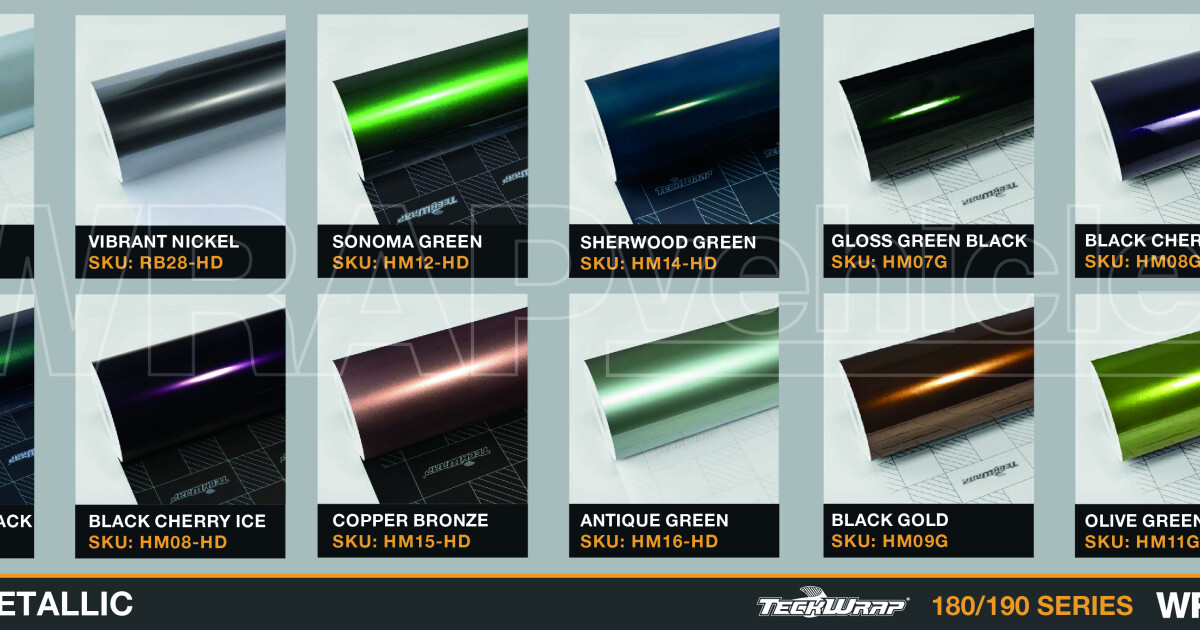 Teckwrap colour range